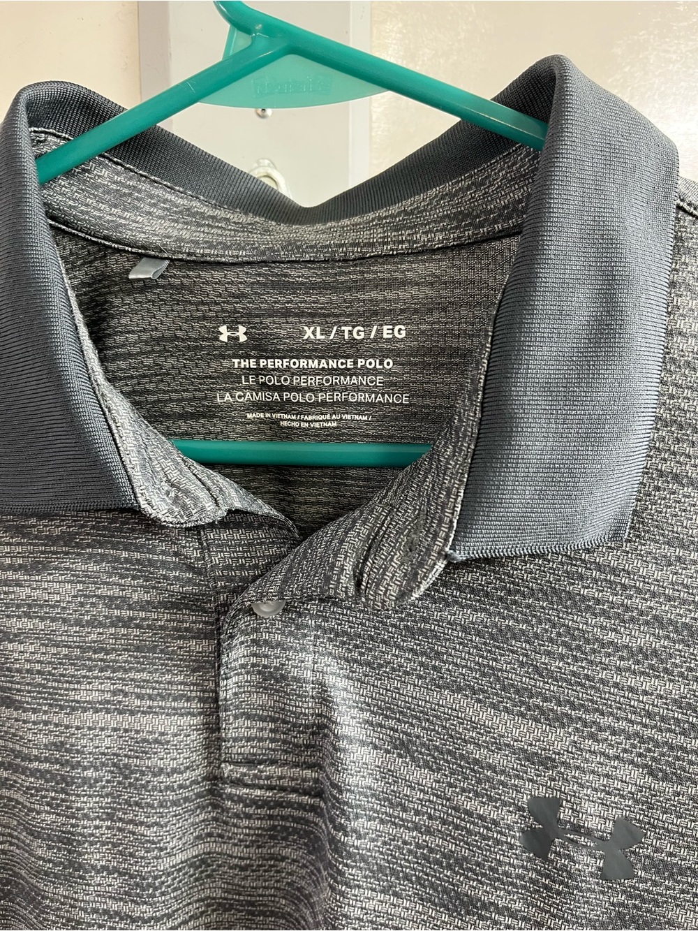 Under Armour Heathered Charcoal Performance Polo XL & Hat M/L
